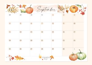 mesačný plánovač september