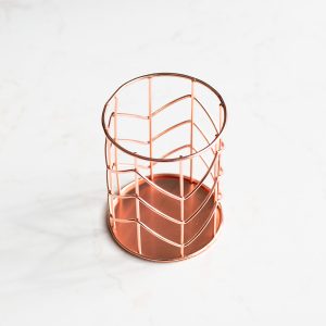 stojan na perá rosegold