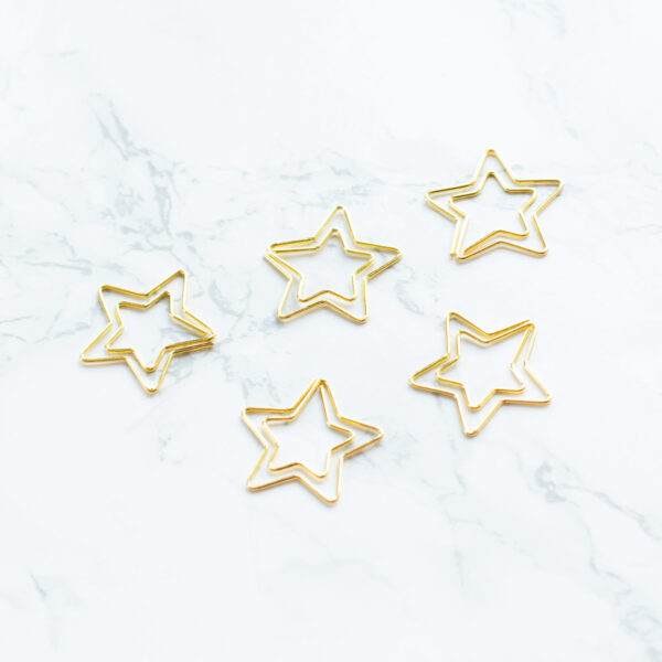 kancelárske sponky star gold
