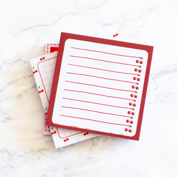 samolepiace papieriky s dizajnom cherry to do list