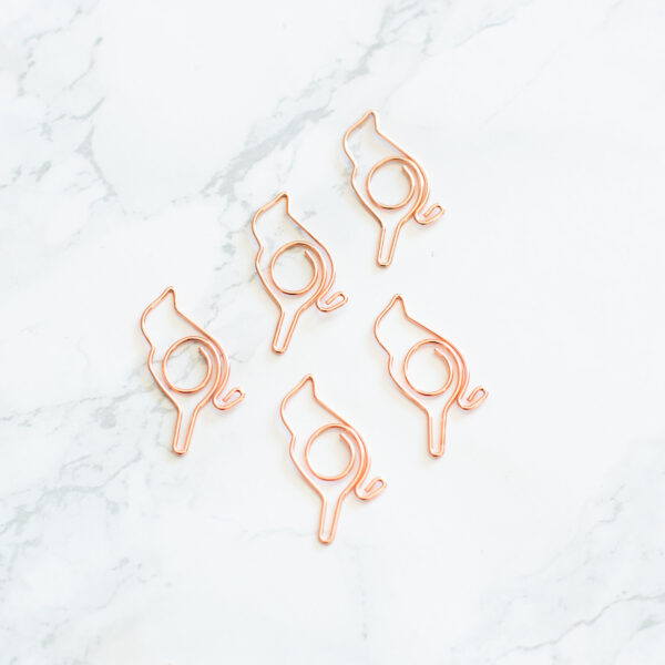 elegantné kancelárske sponky rosegold