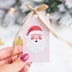 vianočné ceduľky na darčeky santa