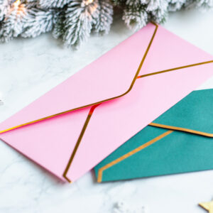 darčeková obálka zlatá