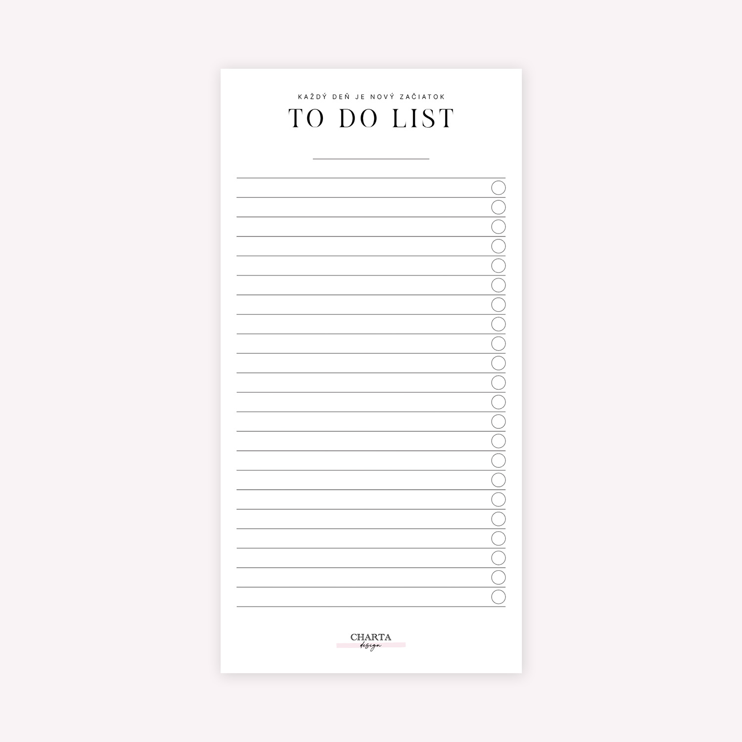 to do list 50 listov minimalistický