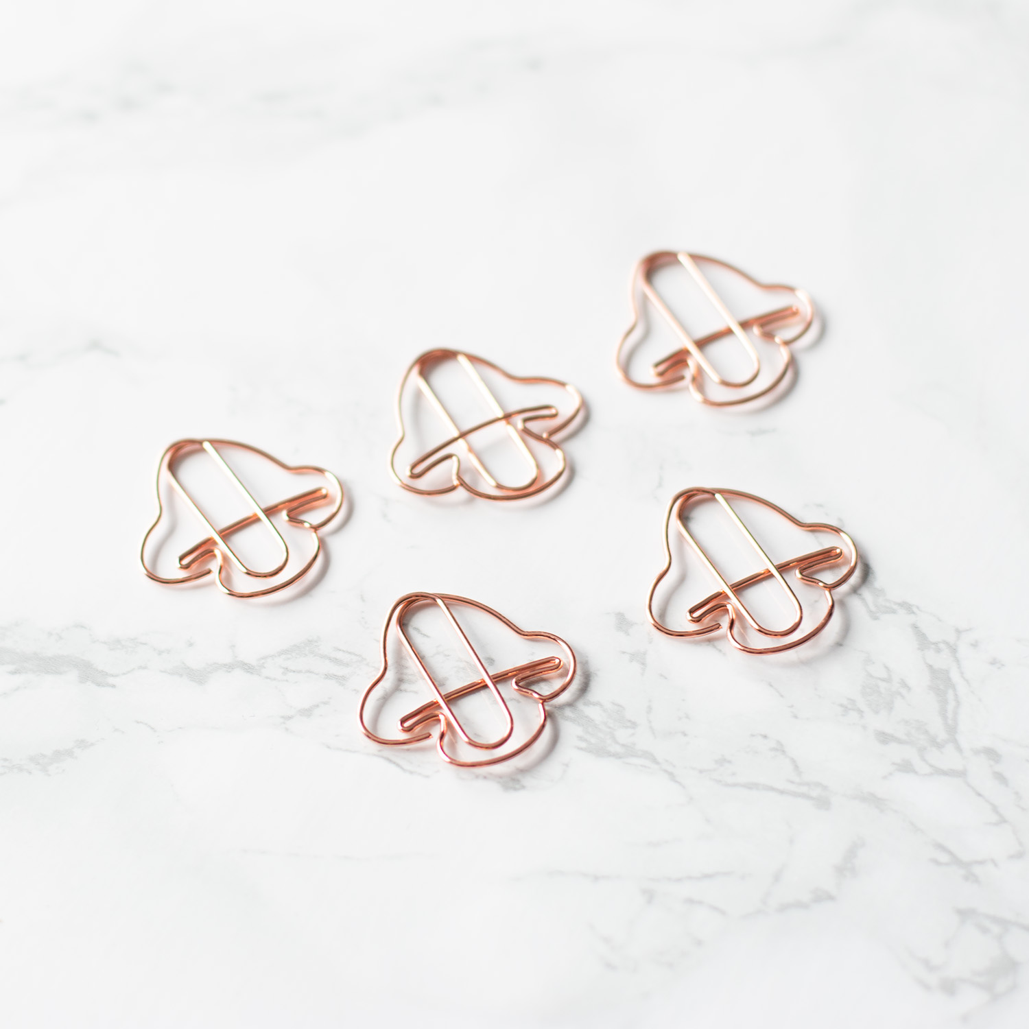 kancelárske sponky rosegold hríbiky kancelárske sponky rosegold hríbiky
